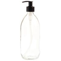 Essentially Natural Clear Glass Bottle with Pump Dispenser